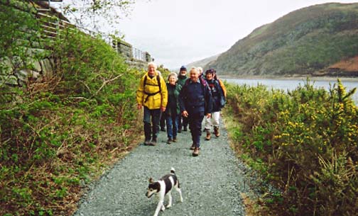 Walking along the reservoir on Sunday