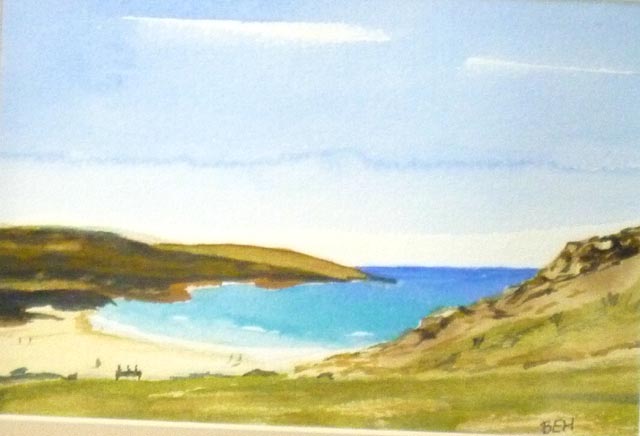 Manoir Du Hilguy. Cornish Beach, Watercolour