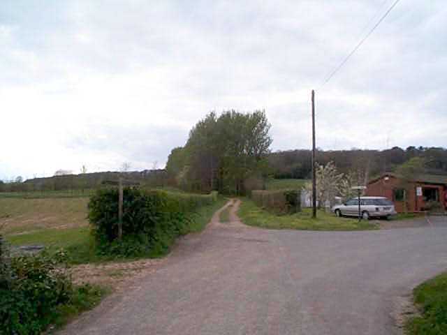 West of Holywell Cottages, the boundary is up here